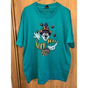 Vintage Screen Stars single-stitch Corn Hill Arts Festival clown jester shirt XL
